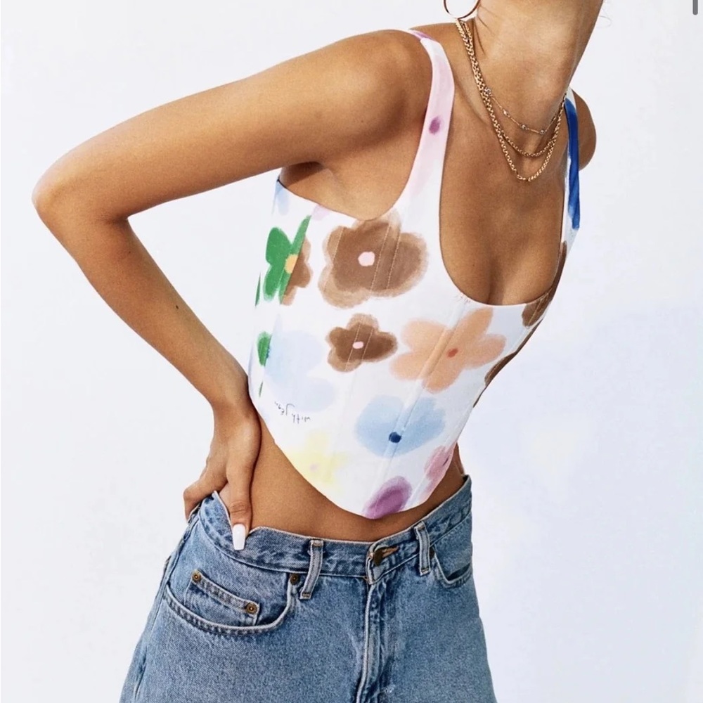 With Jean floral corset